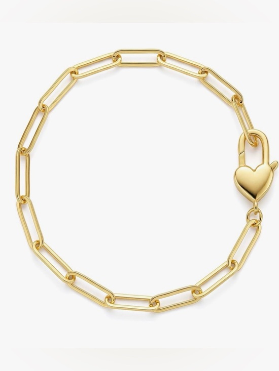 Jewelry - NEW 18K Gold Plated Heart Padlock Bracelet